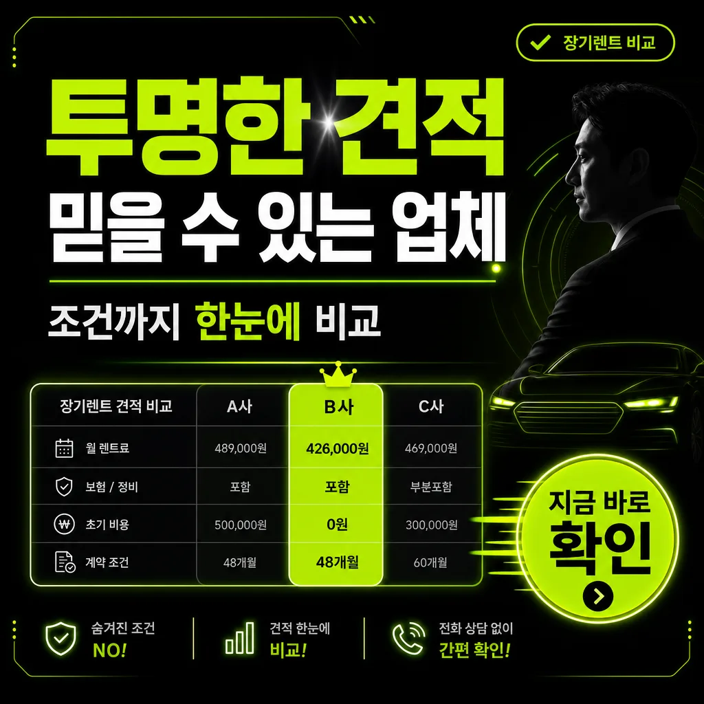 장기 렌트와 단기 렌트 비교